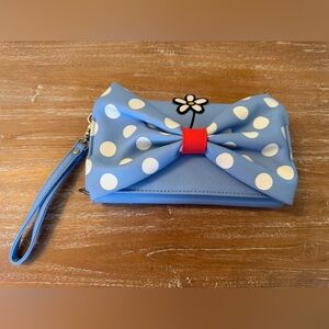 Disney Light Blue Wristlet with Gold Accents